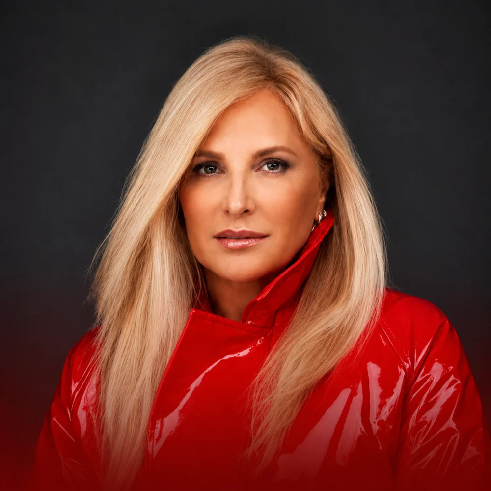 Elle Ullmann in a red jacket